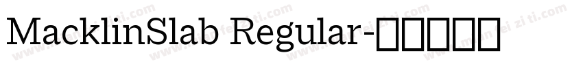 MacklinSlab Regular字体转换